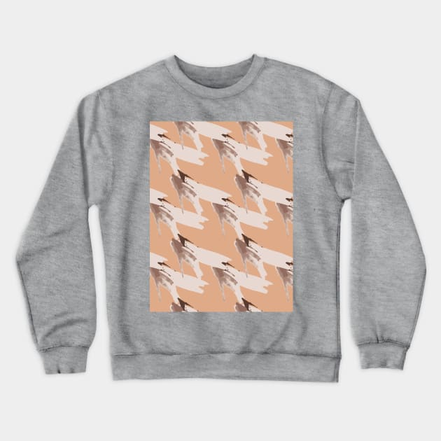 Abstract brown and beige pattern seamless illustration grunge modern Crewneck Sweatshirt by grafinya